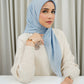 Monogram Scramble Voile Square - Sky Blue
