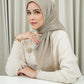 Monogram Scramble Voile Square - Taupe