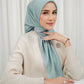 Monogram Voile Square - Aqua