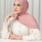 Tapis Satin Jacquard Shawl - Ash Rose