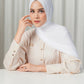 Tapis Satin Jacquard Shawl - Brilliant White