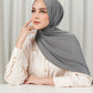 Tapis Satin Jacquard Shawl - Charcoal Gray