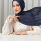 Tapis Satin Jacquard Shawl - Estate Blue