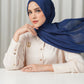 Tapis Satin Jacquard Shawl - Evening Blue