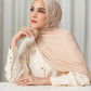 Tapis Satin Jacquard Shawl - Light Taupe