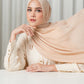 Tapis Satin Jacquard Shawl - Light Taupe