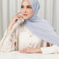 Tapis Satin Jacquard Shawl - Lilac Gray