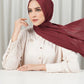 Tapis Satin Jacquard Shawl - New Maroon