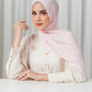 Tapis Satin Jacquard Shawl - Peachskin