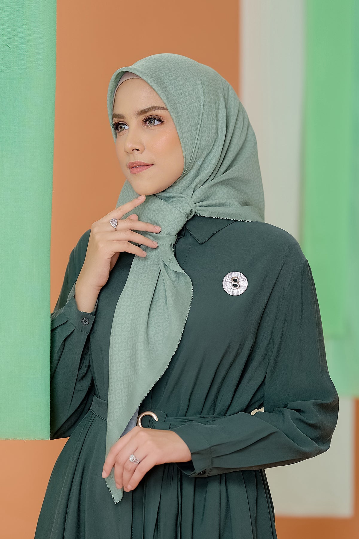The Tapis Square - Iceberg Green