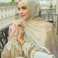 The Parisian Satin Shawl - Citron