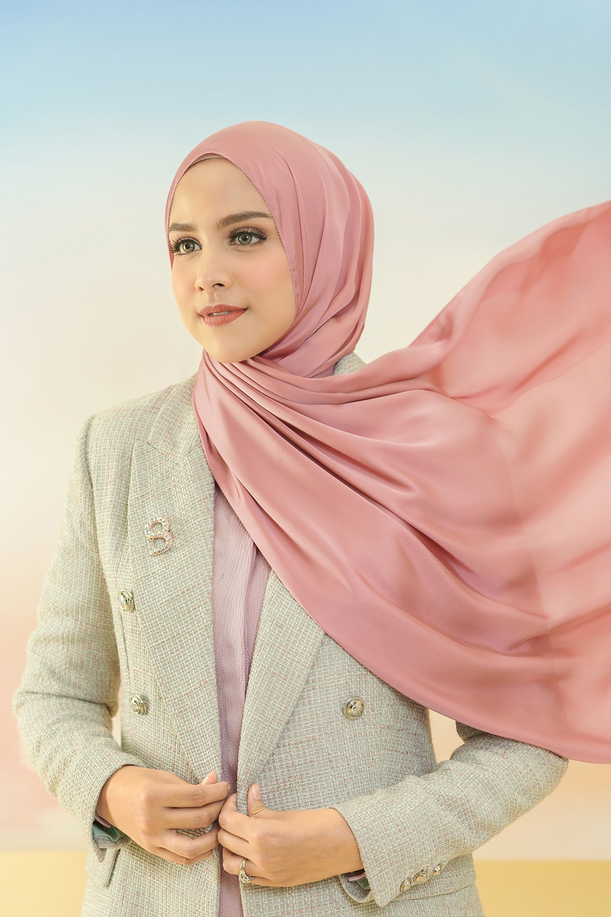 Alma Shawl 3.0 - Misty Rose