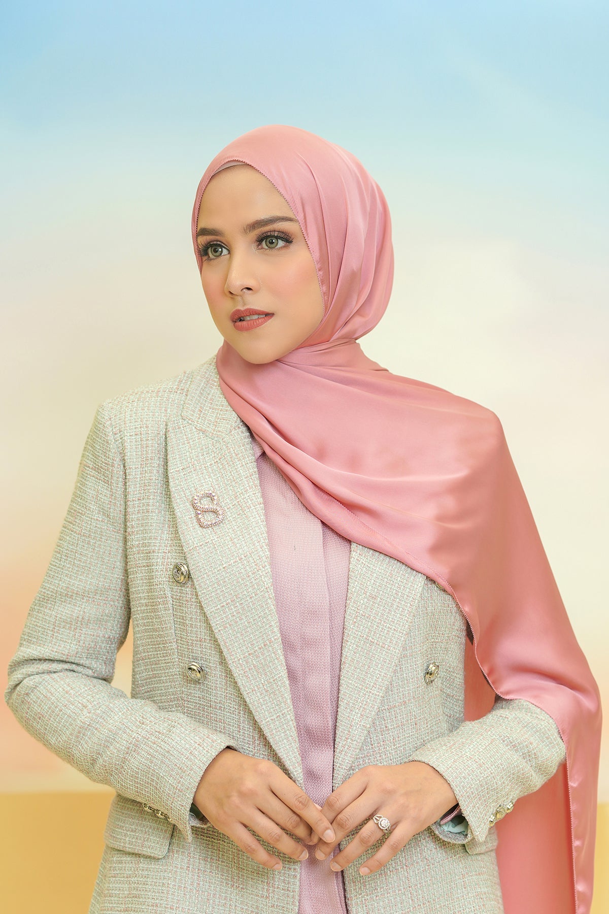 Alma Shawl 3.0 - Misty Rose