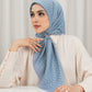Leena Monogram Square - Faded Denim