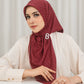 Leena Monogram Square - Red Dahlia