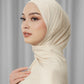 Tapis Satin Jacquard Shawl - Oatmeal