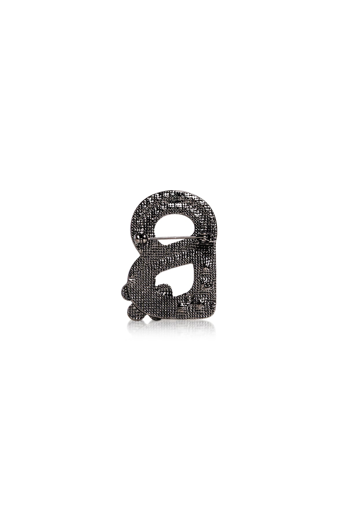 Signature Peony Brooch - Gunmetal
