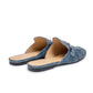 Linzy Denim Slipper - Texture Blue