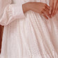 Tiered Cotton Lace Top - White