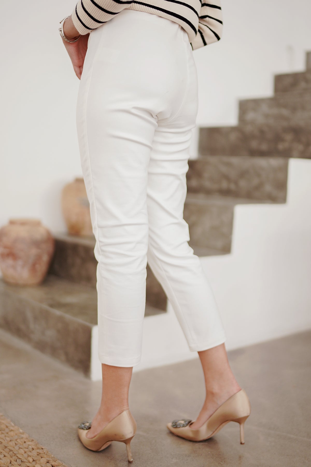 Basic Ankle Pants - White