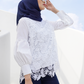 White Floral Cotton Lace Blouse
