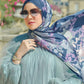 The Wonderland Satin Shawl - Crown Blue