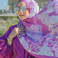 The Wonderland Satin Shawl - Grape Juice