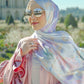 The Wonderland Satin Shawl - Pearl