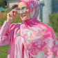 The Wonderland Satin Shawl - Raspberry