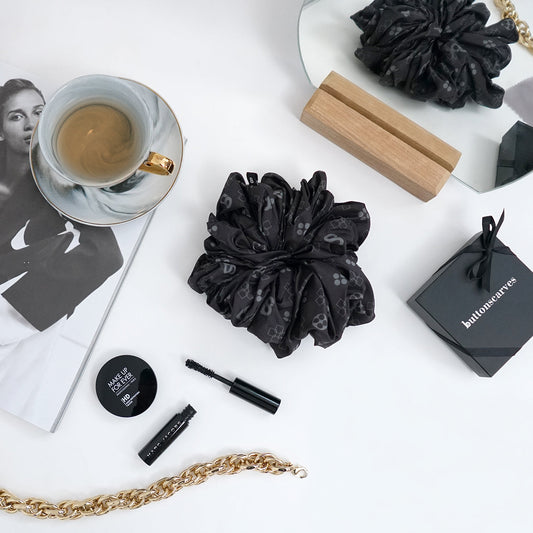 Scrunchie Monogram Black