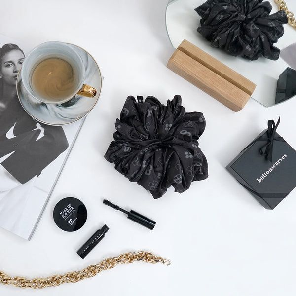Scrunchie Monogram Black