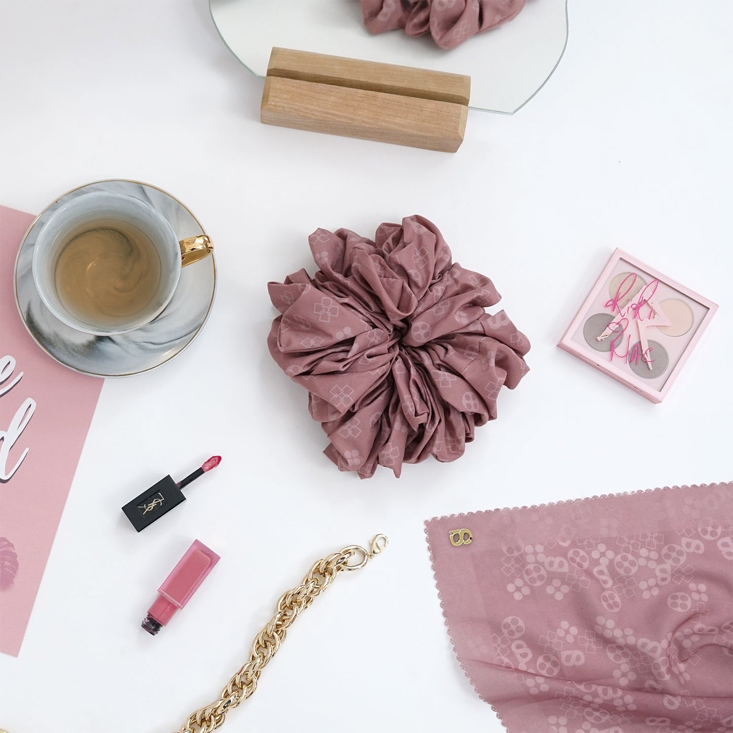 Scrunchie Monogram Mahogany