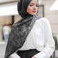 The British Series Satin Shawl - Black