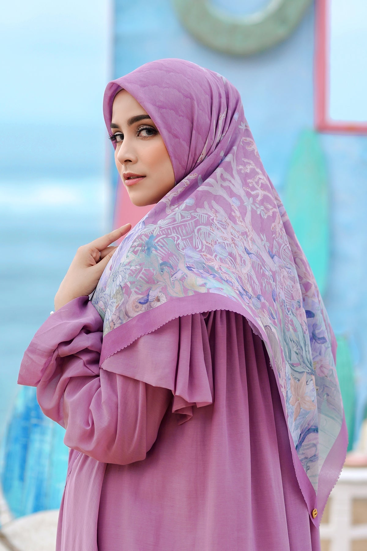The Little Mermaid Voal Square XL - Sorbet