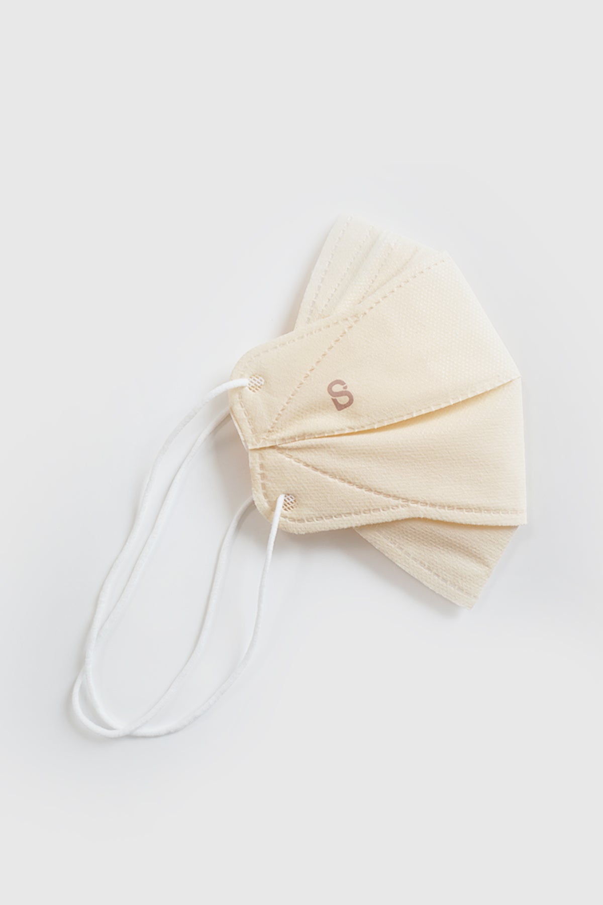 Buttonscarves Disposable Mask - Cream