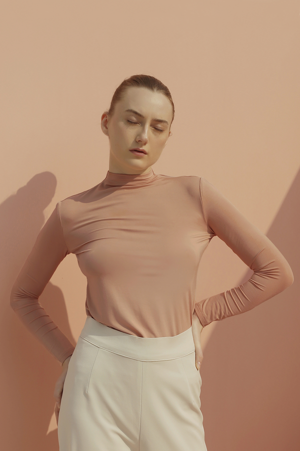 Everyday High Neck Inner - Peach