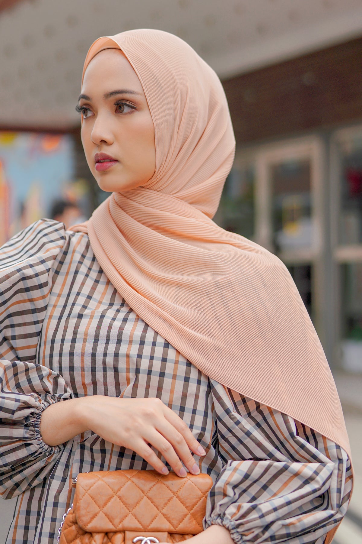 Everyday Pleated Shawl - Amberlight