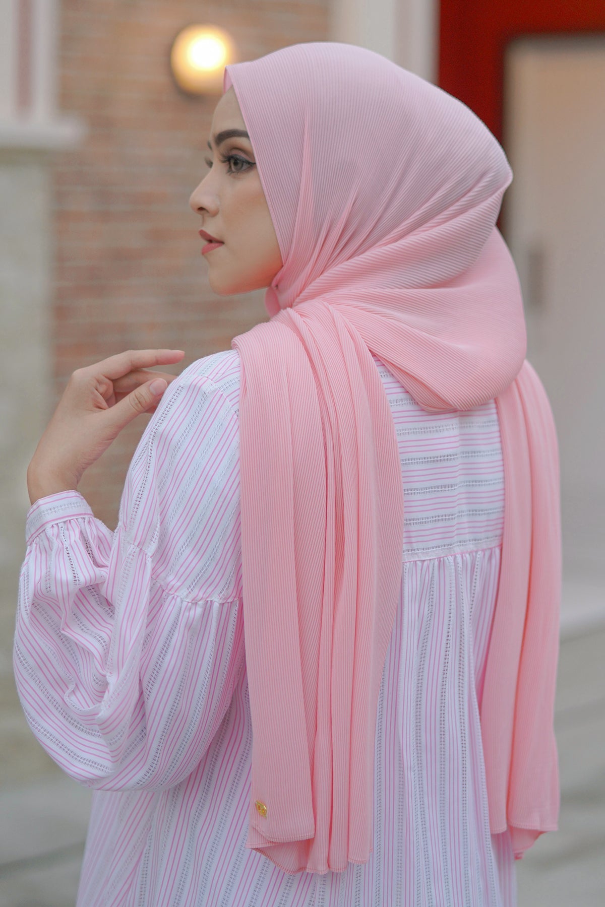 Everyday Pleated Shawl - Almond Blossom