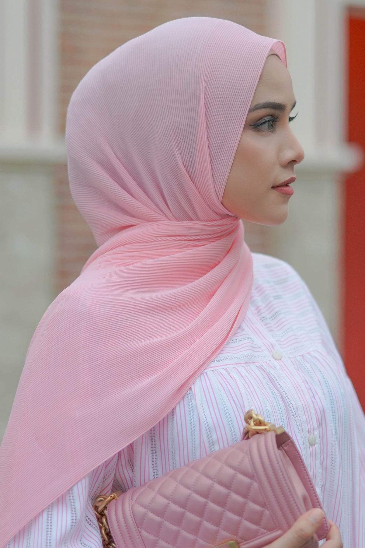 Everyday Pleated Shawl - Almond Blossom