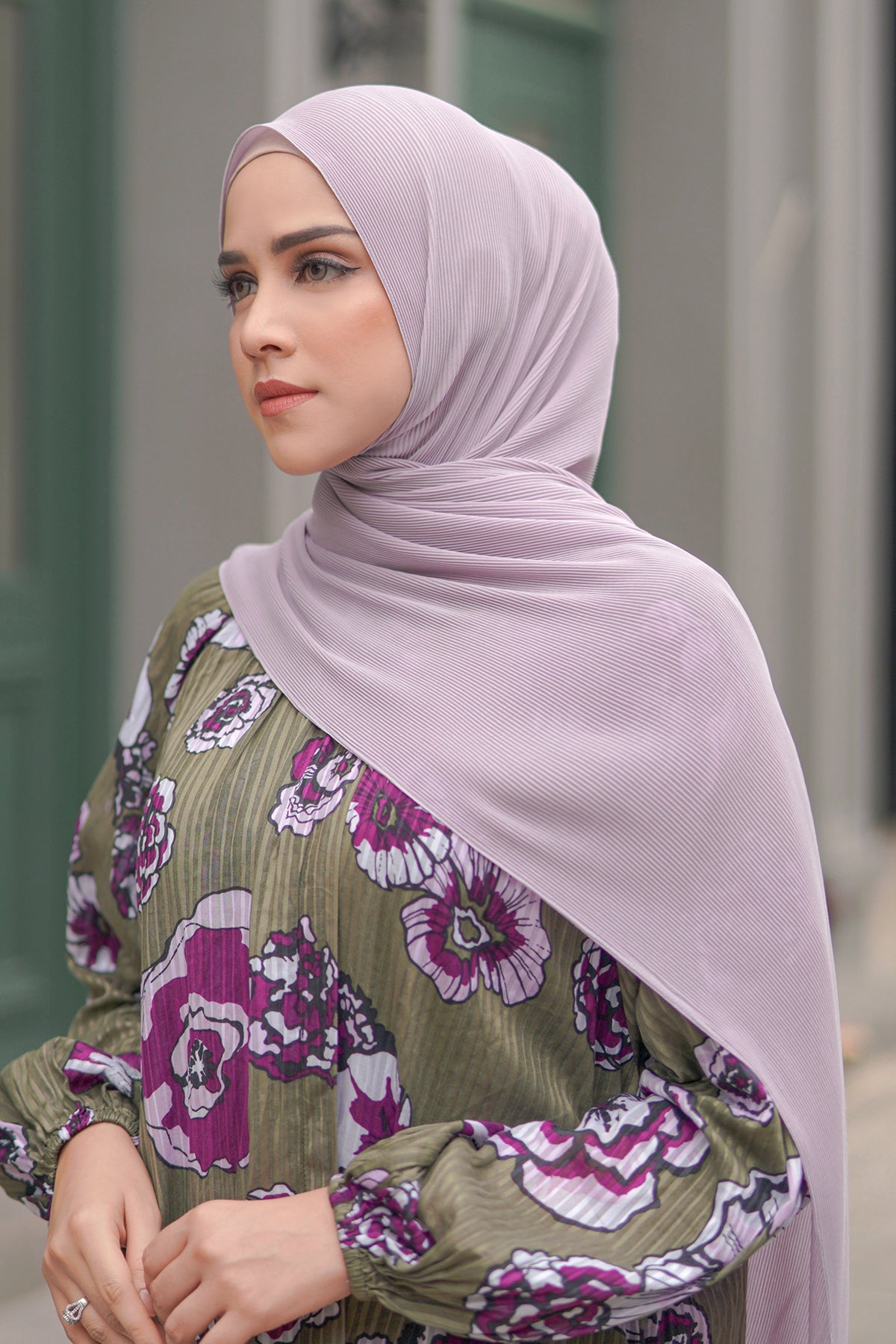 Everyday Pleated Shawl - Iris
