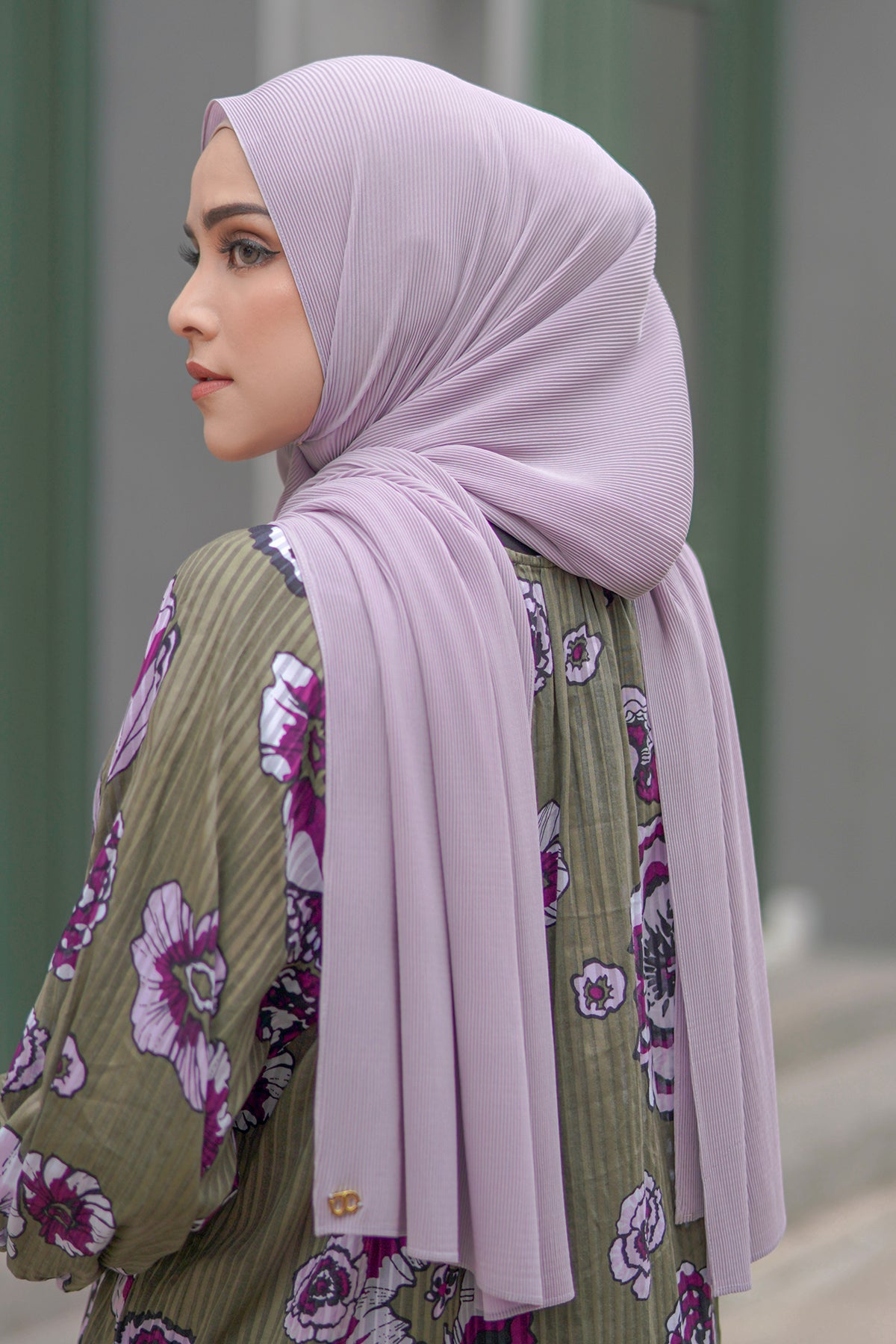 Everyday Pleated Shawl - Iris