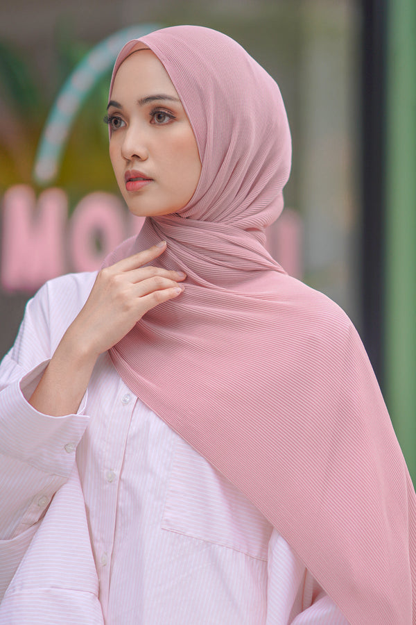 Everyday Pleated Shawl - Orchid Pink