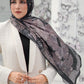 The Farsha Satin Shawl - Black