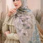 The Farsha Satin Shawl - Khaki