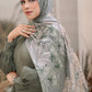 The Farsha Satin Shawl - Seagrass