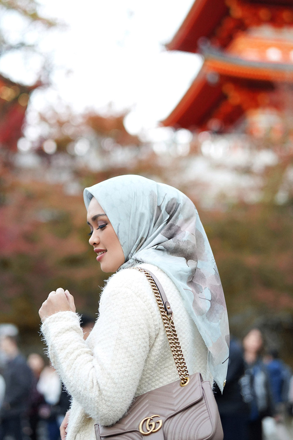 Ginkgo Voal Square - Mochi