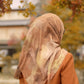 Ginkgo Voal Square - Toffee