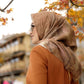 Ginkgo Voal Square - Toffee