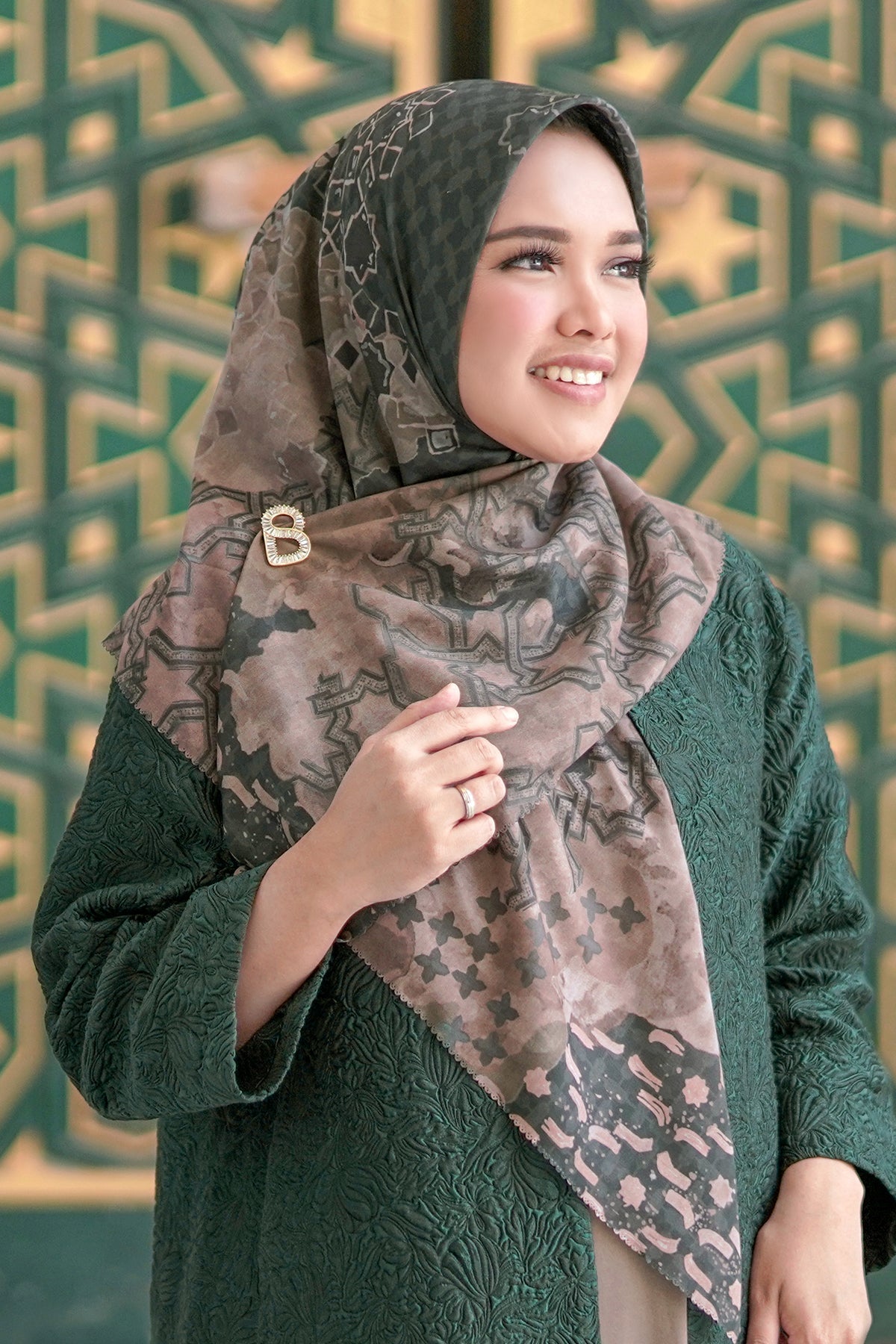 Haramain Series Voal Square - Emerald