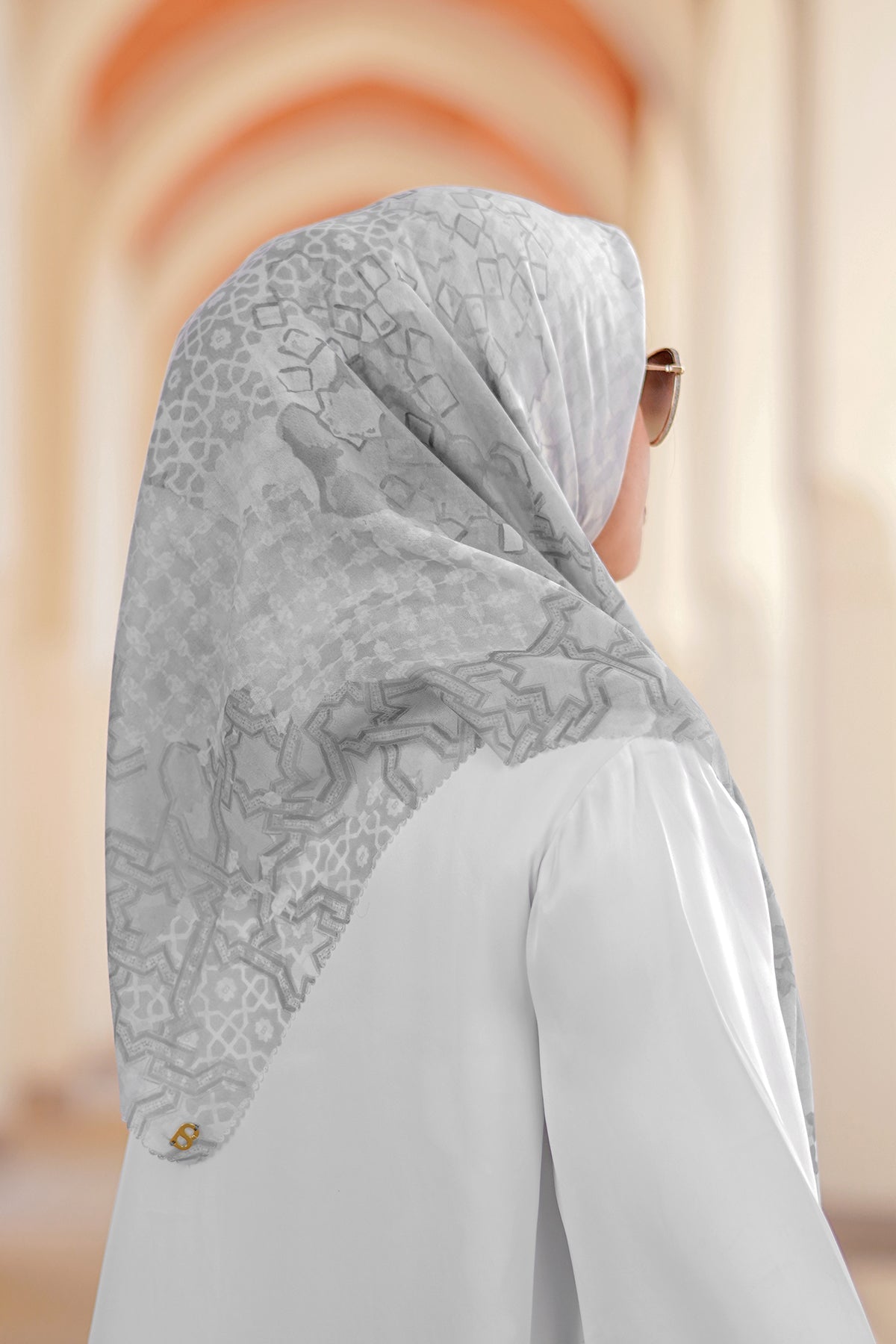 Haramain Series Voal Square - White